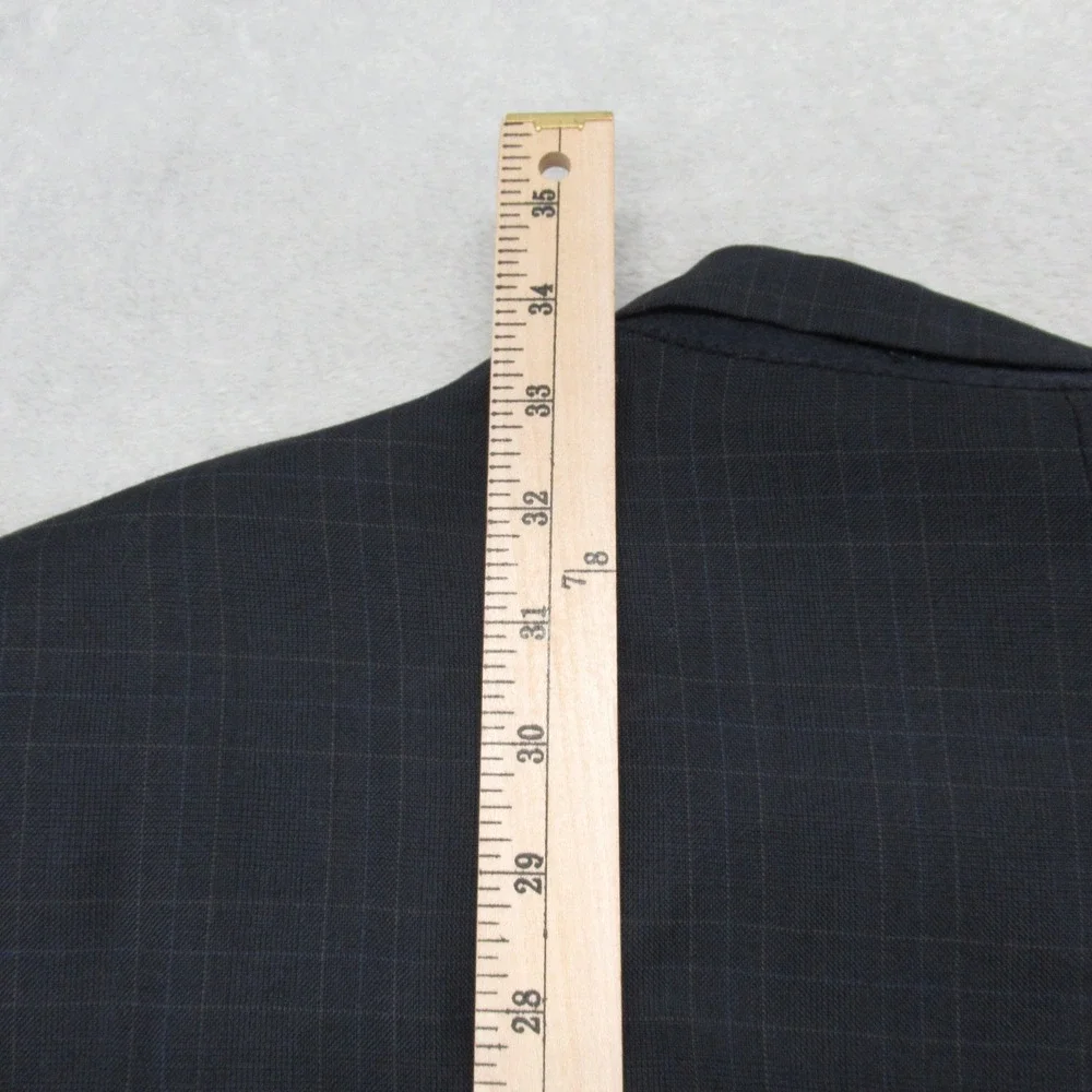 Lauren Ralph Lauren Wool Cashmere Blazer Men 46L Blue‎ Plaid Sport Coat READ